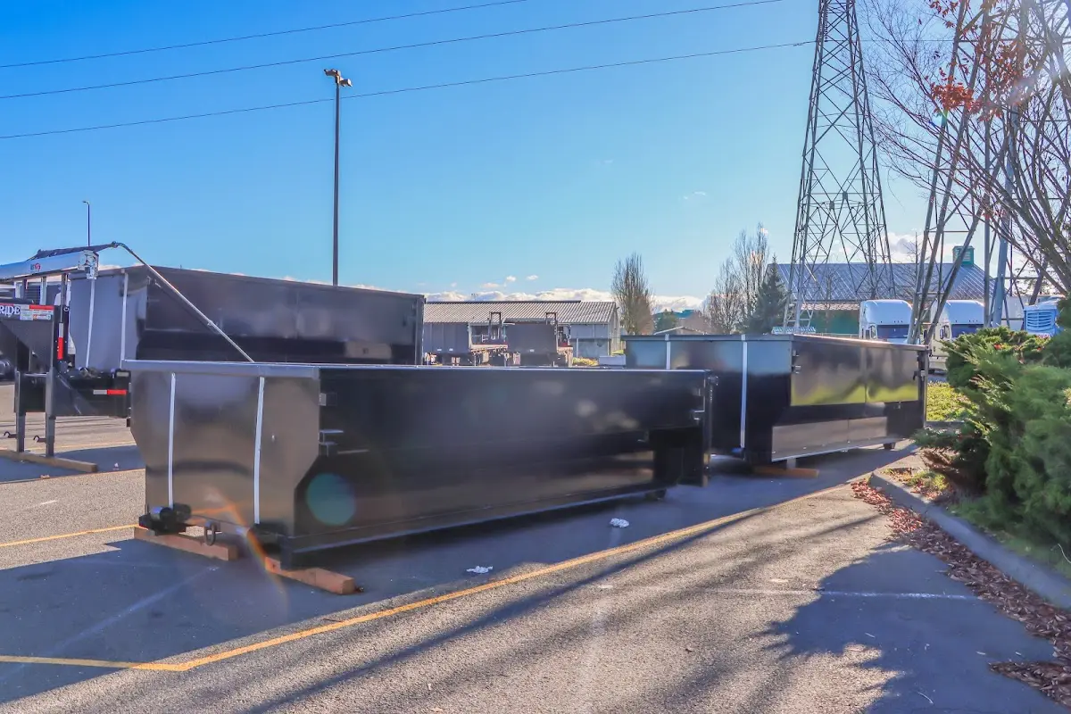 Roll-off dumpster ready for waste disposal at job site for 20 Yard Dumpster Rental in Winter Beach
